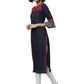 women cotton geomatrical print straight kurta