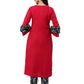  Cotton Jacket Style Straight Kurta & Pant Set (Pink & Black)