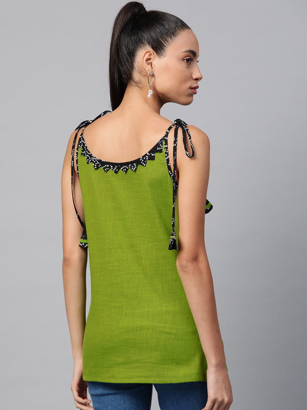 womens girls cotton slub solid top