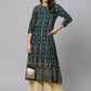 Rayon Floral Print Anarkali Kurta