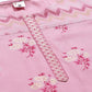 women rayon floral printed straight kurta with pant pink