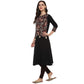 Festive & Party Floral Print  Kurti (Black)