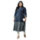 Cotton Ikat Printed A-line Kurta