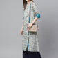  Cotton Ikat Printed A-line Kurta (MULTI)