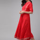 Rayon Pintucks Anarkali Kurta (Red)