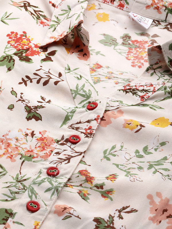 s Rayon Floral Printed Shirt (Multi)