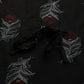 Floral Printed Kaftan Night Suit(Black)