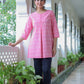 womens cotton floral printed short kurti