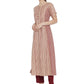 Rayon Floral Printed A-line Kurti (Maroon)