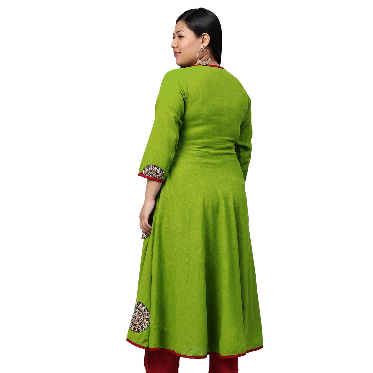 Embellished Anarkali Kurta (Green)