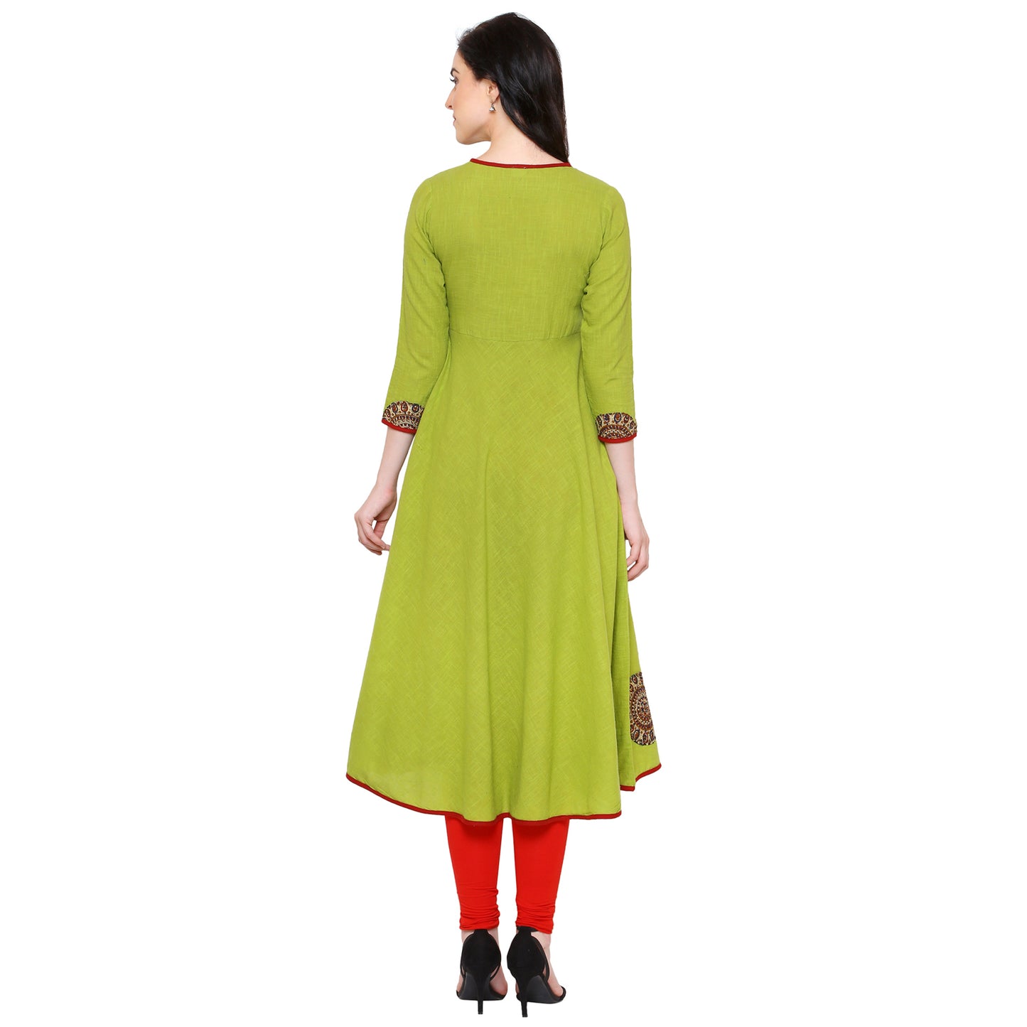  Embellished Anarkali Kurta (Green)