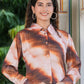 Yash gallery Women's Tie & Dye Printed Up-Down Shirt (Multi)