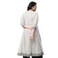 Checkered Frontslit Kurta (White)