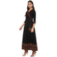  Printed Anarkali Kurta (Black)