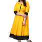  Cotton Printed Anarkali Kurta  (Yellow)
