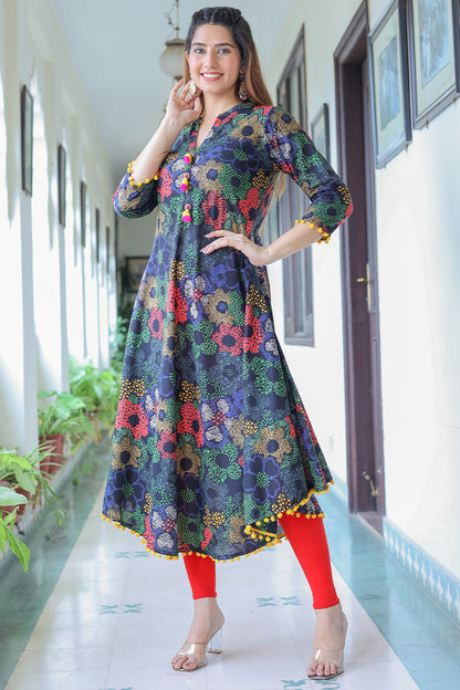 women cotton anarkali kurta