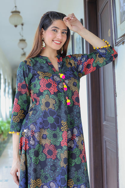 women cotton anarkali kurta