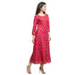  Printed Anarkali Kurta (Red)