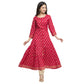  Printed Anarkali Kurta (Red)