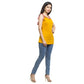 Casual Noodle Straps Printed  Yellow Top