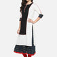 Festive and Party Geometric Print  Kurti (White)