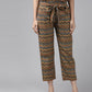 womens cotton zig zag printed regular fit casual trouser pants